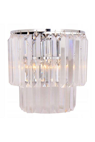 NO BRAND Aplică de perete din cristal Amedeo argintie 40 W E14 Zuma Line