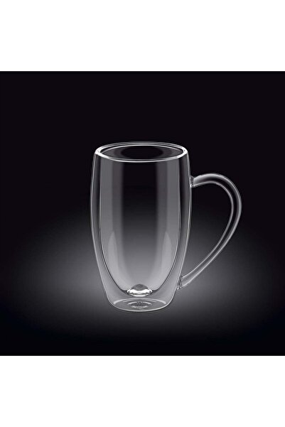 NO BRAND Wilmax 300 ml Cană de cafea și ceai din sticlă cu perete dublu, term...