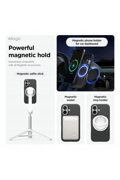 NO BRAND Elago Magnetic Silicone pentru iPhone 16 Negru