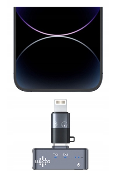 NO BRAND 2x Microfon Wireless Mini 100m pentru Apple iPhone Lightning Luucco K2