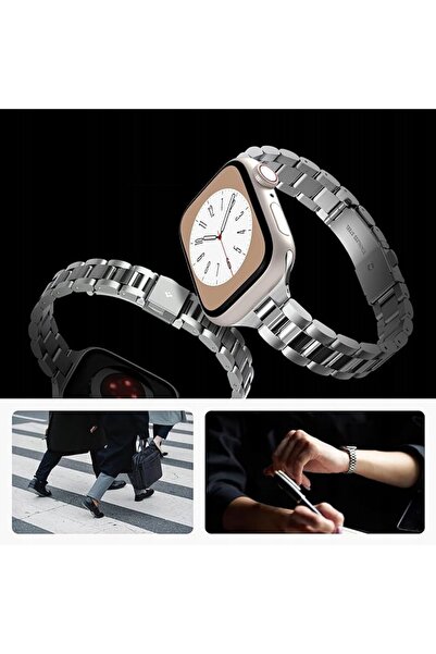 Spigen Curea din oțel pentru Apple Watch 42/41/40/38mm, Modern Fit, elegantă