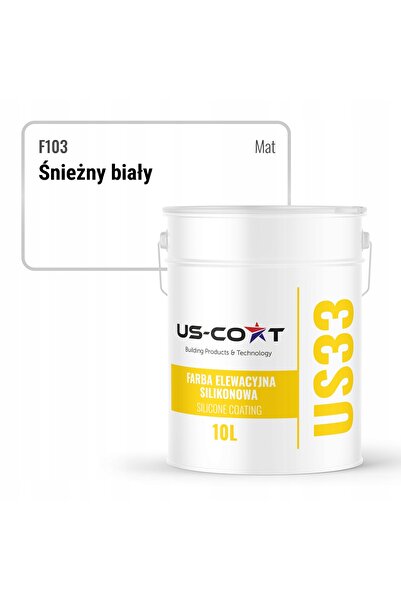 NO BRAND Vopsea siliconică pentru fațade 10L Alb Zăpadă F103 Rezistentă la UV