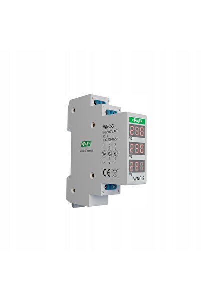 F&F DİZAYN Voltmetru digital LCD trifazat 3x80-500V AC F&F WNC-3