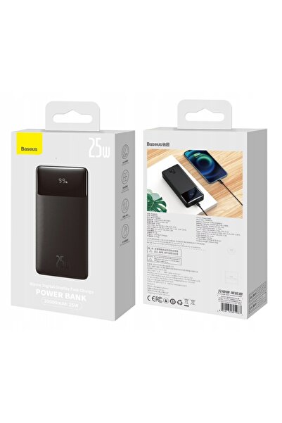 Baseus MOCNY POWERBANK 20000MAH QC PD ABS+PC 2X USB USB-C 25W + CABLU USB-C