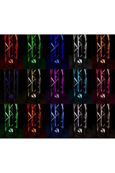 NO BRAND Reflector cu baterie reîncărcabilă LED 6x 12W RGBWA UV PUTERNIC