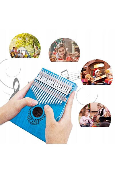 NO BRAND KALIMBA PIANO PORTABIL CU 17 CLAVELE, DIN LEMN DE MAHOGANY, FĂCUT MA...