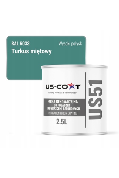 NO BRAND VOPSEA PENTRU RENOVAREA PARDELOR DIN BETON – GARAJ TURCOAZ-MENTĂ RAL...