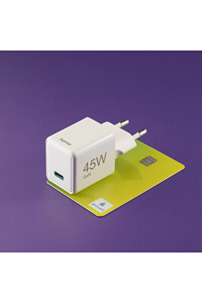 NO BRAND Încărcător de perete Hama SuperMini 45 W GAN PD/QC USB-C pentru Smar...