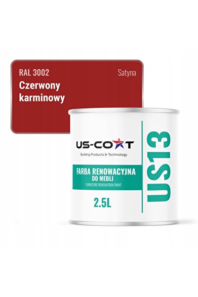 NO BRAND Vopsea pentru dulapuri de bucătărie Roșu Carmine RAL 3002 Satinat 2,5L