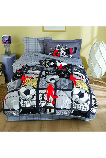 Hobby home collection Vole Gri - Poplin Studio Tek Kişilik Uyku Seti