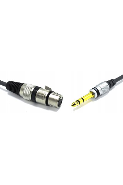 NO BRAND Cablu microfon jack 6,3 TRS stereo - XLR mamă 5m MK20A