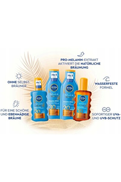 NIVEA SUN Protect&Bronze spray ulei solar activator de bronz SPF20 200ml