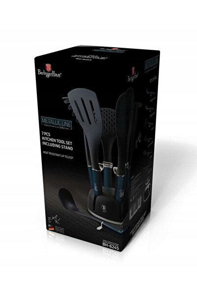 Berlinger Haus Set de ustensile de bucătărie cu suport rotativ, 7 piese