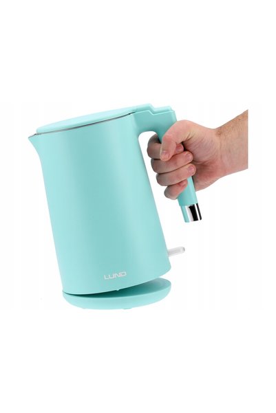 LUND Fierbător electric fără fir 1.5L 2200W turcoaz cu pereți izolați