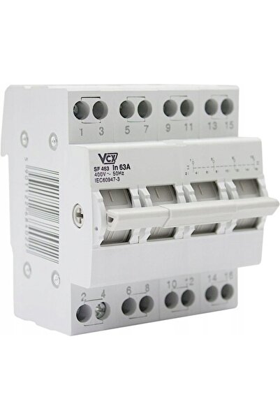 vcx Comutator de alimentare modular pentru rețea electrică 1-0-2 4P 63A