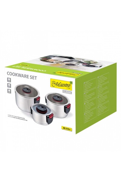 Maestro Set de oale mr-3530-6 6 piese oțel inoxidabil pentru inducție și gaz