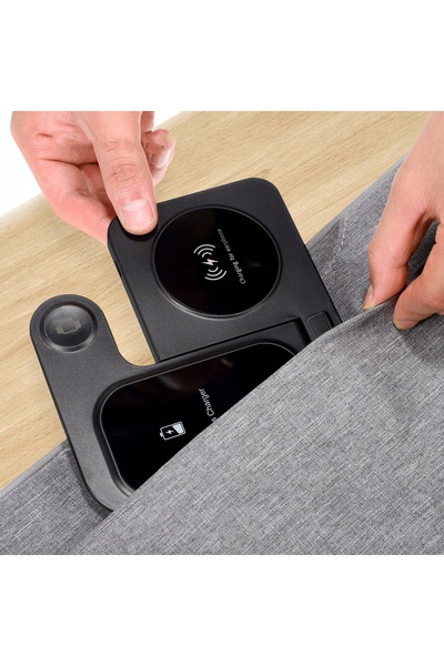 NO BRAND Încărcător wireless rapid prin inducție pentru ceas, telefon și cășt...