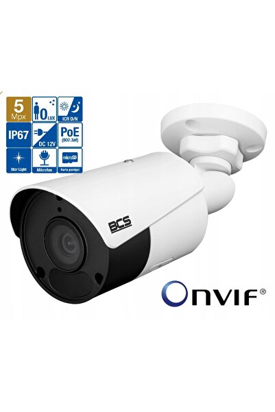BCS Cameră IP 5MPx Point BCS-P-TIP15FSR5 IR 50m de exterior slot SD 256GB PoE