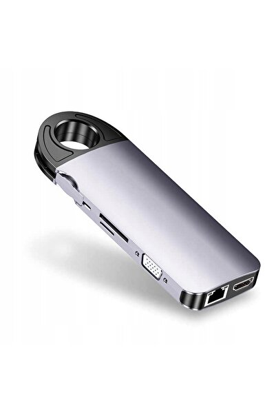 NO BRAND Convertor Multiport 10-în-1 Spacetronik USB-C HDMI VGA RJ45 USB 3