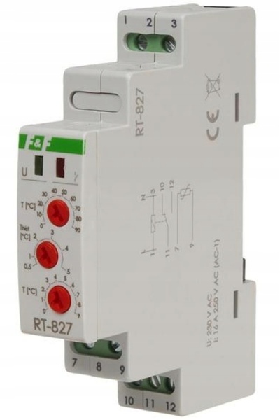 F&F DİZAYN Regulator de temperatură, interval de la 0 la 99°C, I=16A, 1 modul
