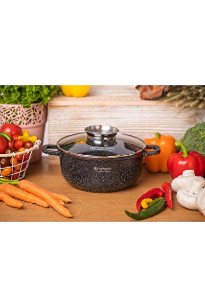 EDENBERG GARNEK 20CM 2,3L VAS TRADIȚIONAL DE PIATRĂ CU CAPAC PENTRU INDUCȚIE ...