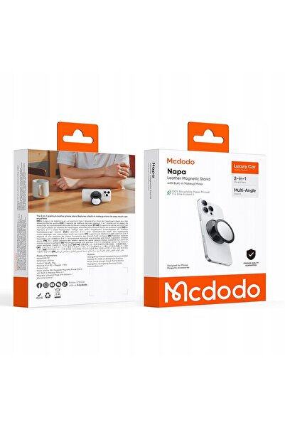 NO BRAND MCDODO SUPORT MAGNETIC PENTRU TELEFON CU OGLINDĂ, PLIABIL, NEGRU