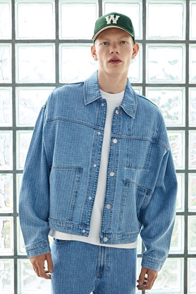 Bershka Dokulu kareli denim gömlek
