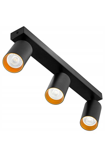 NO BRAND Aplică de perete spot LED ERIS 3 orientabil negru/auriu HIT
