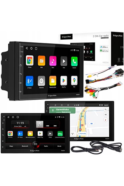 Kruger&Matz Radio auto LCD Bluetooth CarPlay Auto Android GPS KM2010