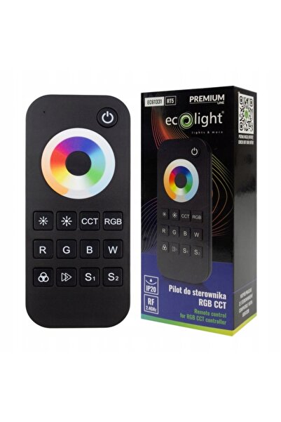 ecolight Telecomandă pentru bandă LED RGB + CCT tactilă 1 zonă RT5 RF Negru