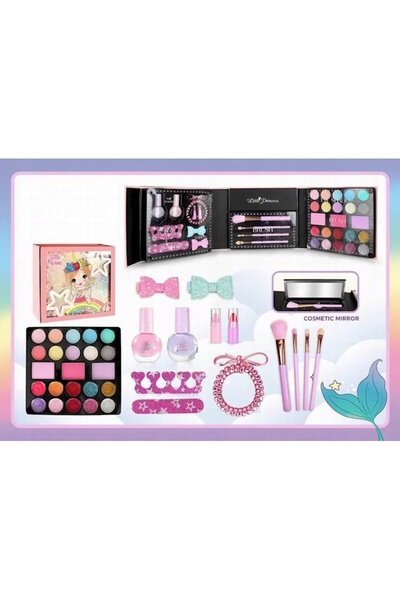 MalPlay Set de cosmetice pentru pictură, machiaj, unghii, geantă cosmetică NS