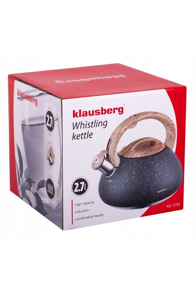 Klausberg Ceainic cu fluier, design elegant cu aspect de marmură, pentru oric...