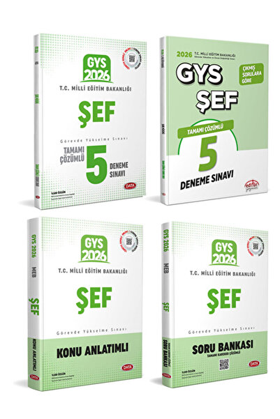 Data Yayınları Editör 2026 GYS MEB ŞEF Şeflik Görevde Yükselme Sınavına Hazır...