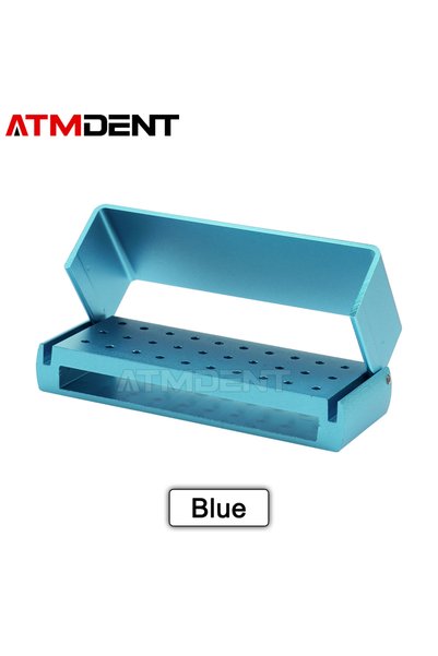 Choice Blue 30hole Dentistry Burs Blocks Autoclavable Disinfection Holder Alu...