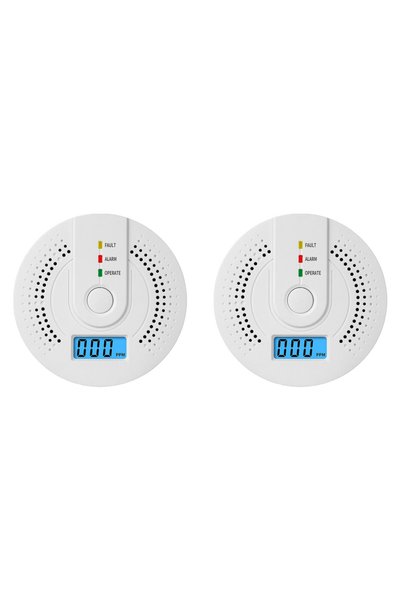 Alloet 2PCS 5-1PCS Digital Carbon Monoxide Detector Sound & Light Warning Sen...