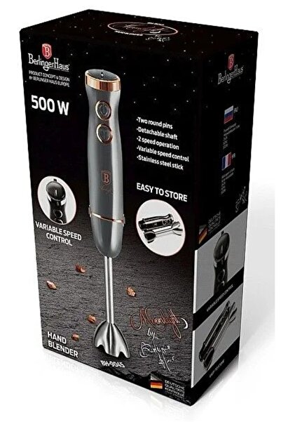 Berlinger Haus Mixer electric manual pentru fructe și legume, de culoare gri