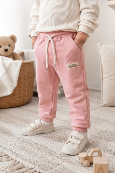 Pure Boutique Premium pink Cotton sports pants for children with Pocketed and...
