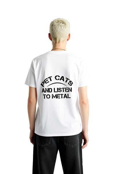PayBuy Metal Music Lover's Cat Design Printed Women's T-Shirt