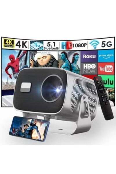 Generic 4K Portable Projector with 160-Inch Ultra HD Display – High-Brightnes...