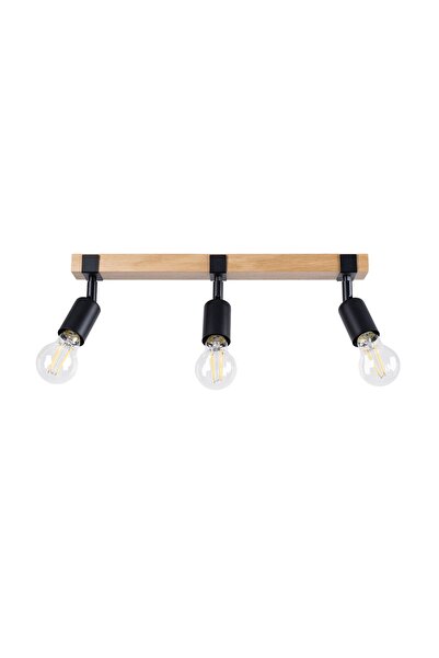 SOLLUX Lampă de tavan ZUCA 3 neagră