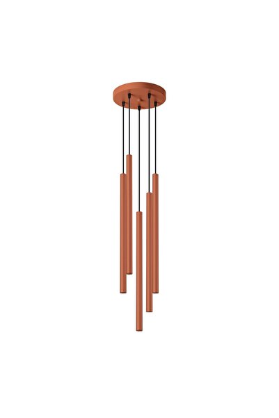 SOLLUX PASTELO 5P lampă suspendată, roșu ocru
