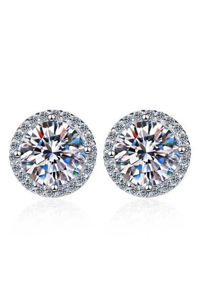 choice2 0.5CT and 0.5CT SG 925 Sterling Silver 0.5/1/5 Carat Moissanite Round...