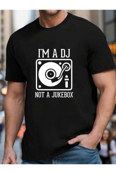 NOURAM I'A DJ Graphic Print Men's Crew Neck Short Sleeve-Shirt, Fashion-Shirt...