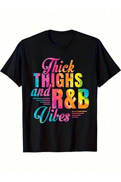 NOURAM Men'S Women'S & R&B Vibes Graphic T-Shirt| 220gsm Heavyweight Retro St...