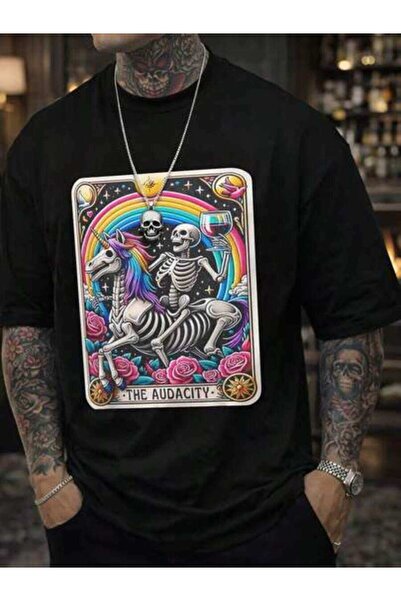 NOURAM Men's THE AUDACITY T-Shirt - Oversized With Chest Print Round Neck,Men...