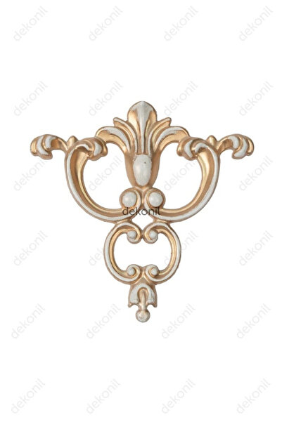 Dekonil Patina - Krem Dekoratif Duvar Çıta Motifi 15*16cm - 2'li
