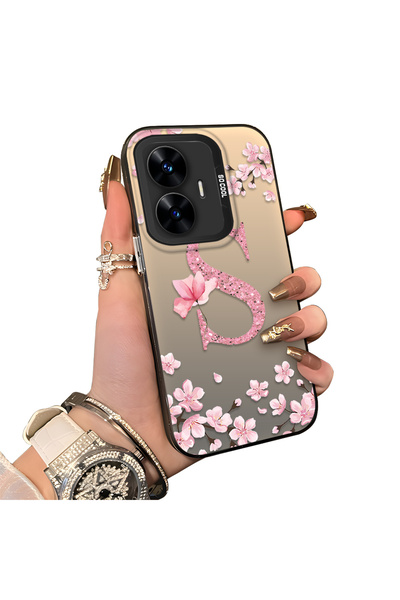 Hontinga Realme C55 Compatible Silicone Edge Hard Back Case Couple Phone Case...