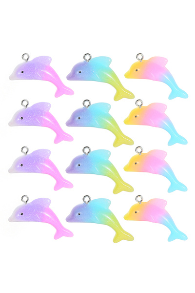 Choice 10pcs 10pcs/pack Cute Charms Lovely Dolphin 33x17mm Resin Charms Penda...