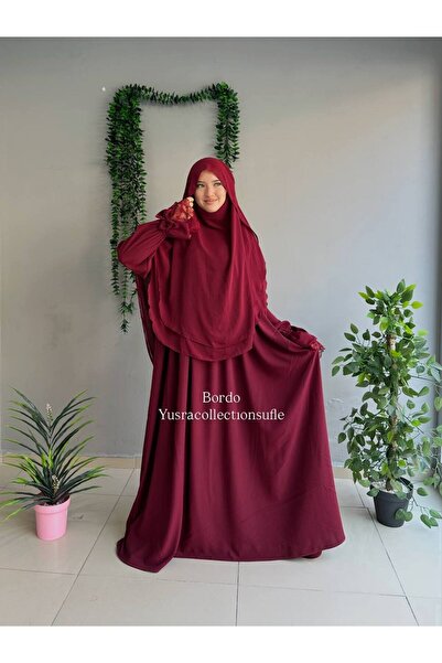 Yüsra Collection Erva Abaya and Shadowed Soufflé 2-Piece Set