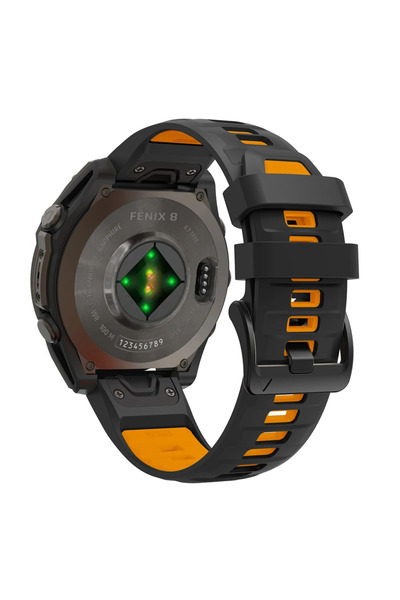 Choice4 QuickFit 22mm Black Orange 1:1 Fenix8 Watch Band For Fenix 8 Pro 47mm...